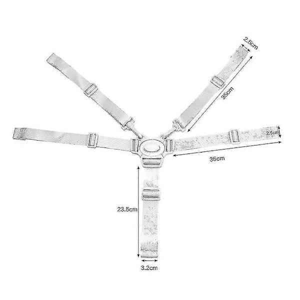 Baby Universal 5-punktssele Hög Barnstol Säkerhetsbälte Säkerhetsbälten För Barnvagn Barnvagn Buggy Barn Barnvagn Chil