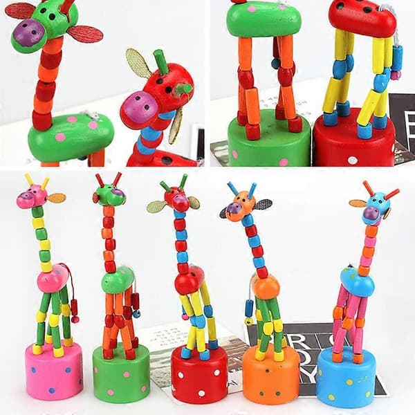 Fargerik Giraffe Leke for Barn Trykkbase Dansende Svingende Kropp Giraffe Tre Skrivebordsleker