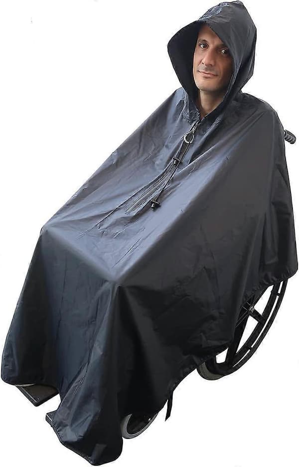 Vedenpitävä Pyörätuolin Poncho - Aikuinen Standard - Pyörätuolin Sateensuoja