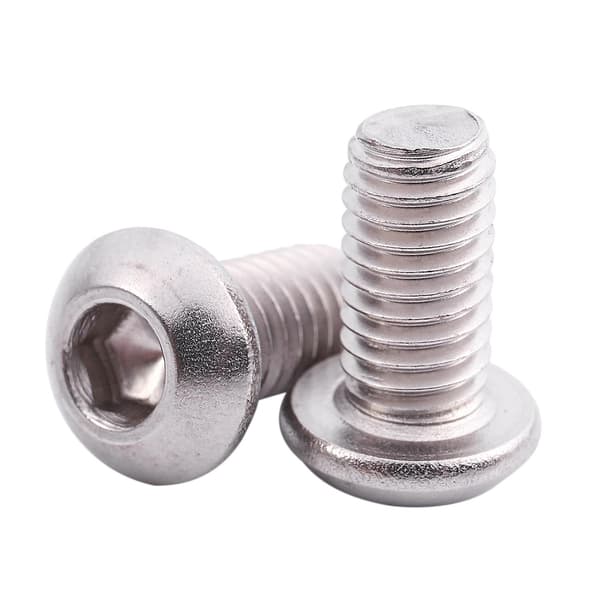 M6x12mm Rustfrie Stål Heks Sokkel Knapphode Skruer 50 stk