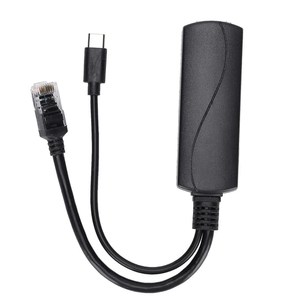Type C POE-splitter med isoleringsskydd - Stöder IEEE 802.3af, 5V 2.4A - Perfekt för hem, skolor och kontor