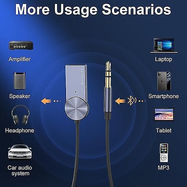 Bluetooth-adapterkabel för bil med 3,5 mm-kontakt