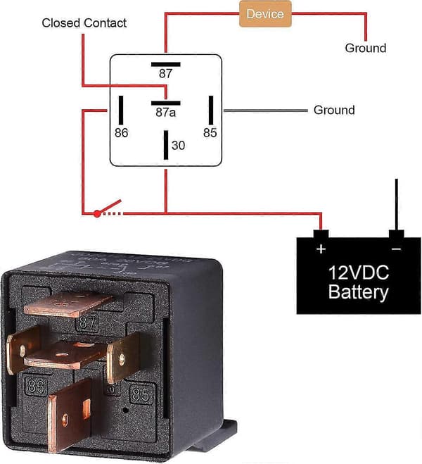 2 Stycken 5-Pin Relä 12V 80A, Bilrelä JD2912-1Z-12VDC 80A 14VDC SPDT Lastbil Båt Van switch fordon