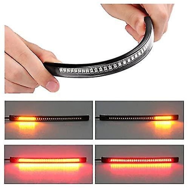 48 LED Jarruvalo, sopii moottoripyörään, autoon, polkupyörään, suuntavilkkuvalopalkki 12 V valolla, 2 kpl