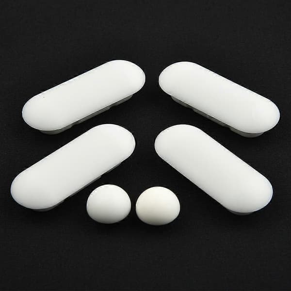1 Set Toalettsits Kudde Buffert Vit Gummi Pad Toalettlock Buffertar Tillbehör