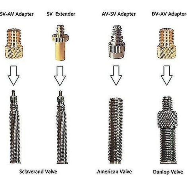 Pump Valve Adapters Bicycle Valve Bicycle Valve Connectors Bicycle Transformer Adapter