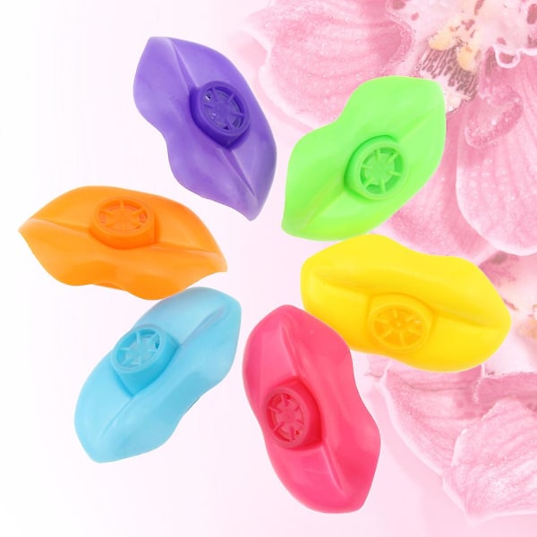 30 st Lip-formade Visselpipor Roliga Plastvisselpipor Kreativa Visselpipor Barnleksak Födelsedagspresenter (Blandade Färger)