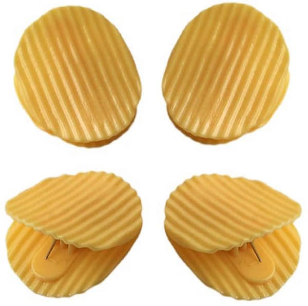 Posesekker-klips i potetchips-form, plastforsegling for snacks