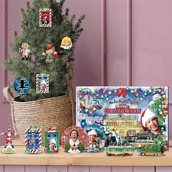 2024 Juleferie Adventskalender National Lampoons 24 Dage Jul Nedtælling Hængende Pynt Dekoration Blind Box Gave