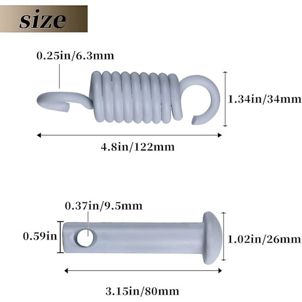 Hammock Chair Ultimate Hanging Kit - Nest Egg Hammock Chair Spring Pin Plug Hardware- 500lb Hammock Chair Hanging Kit För Hängande Korgstolar Hammock
