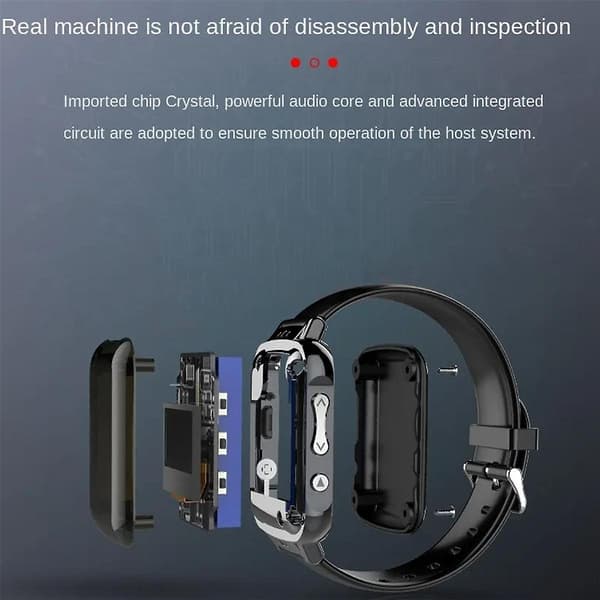 Älykello Hifi Mp3-soitin Langaton Bluetooth Ääniäänitin Askeleen E-kirja Kellon Hd Melunvaimennus