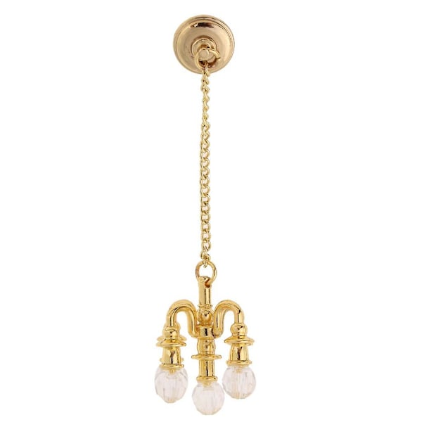 2x1/12 Dukkehust Miniatyr Møbler Taklampe Modell Dekorasjon