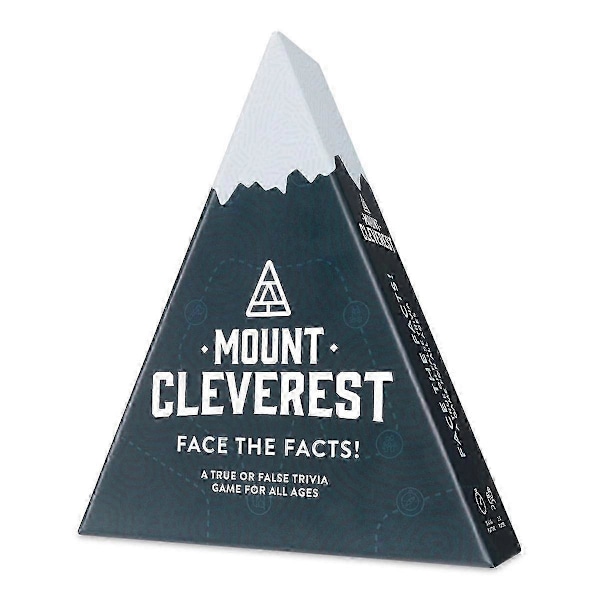 MOUNT CLEVEREST - Utgave Sann eller Usann Trivia Spill Morsomt Familiekortspill kompatibelt med Voksne & Barn