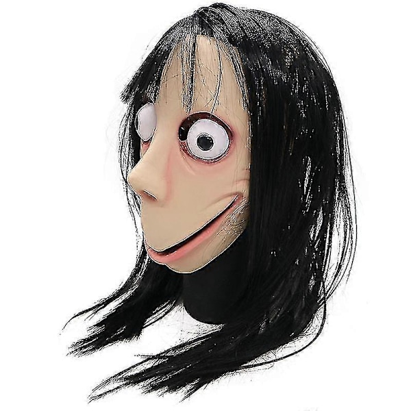 Momo Perukhuvudmask - Perfekta Halloween Cosplay Party Rekvisita