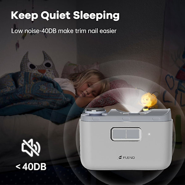 Elektrisk Negleklipper Automatisk Negleklipper Og Polermaskine 2 I 1 Ledningsfri Genopladelig Fingernegleklipper Med Led Lys Sikker Fingernegletrimmer