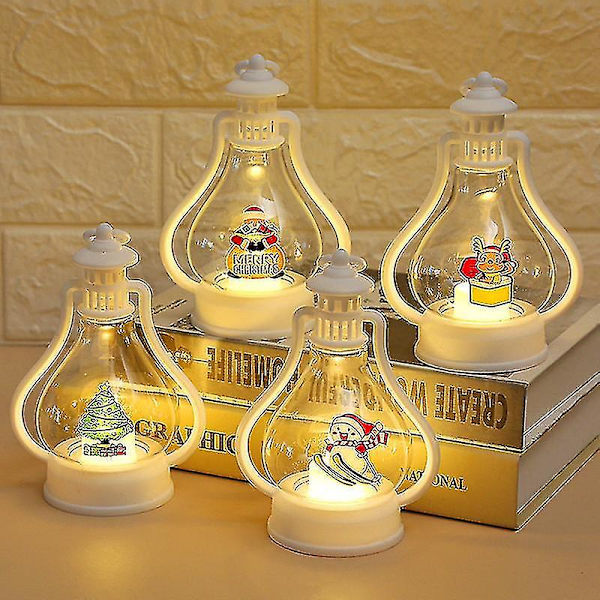 Festlig Lanterne Camping Ornament Langtidsbrug Børne Portable Natlys Julelanterne til P
