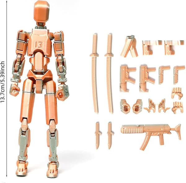Titan 13 Actionfigur - T13 3D Printet Multi-Leddelt Nova Actionfigur