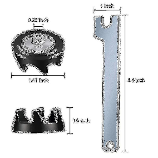 6-pack 9704230 Blenderkopplingar Blenderkoppling Reservdelar Med 1 Skiftnyckel Kompatibel Med Kitc