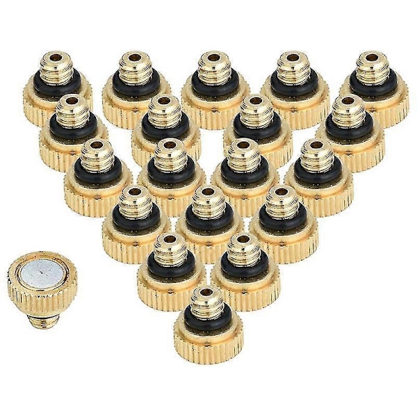 20 st Brass Dimsprutor för Kylsystem 0,012 tum (0,3 mm) Vattenspraymunstycke Bevattning