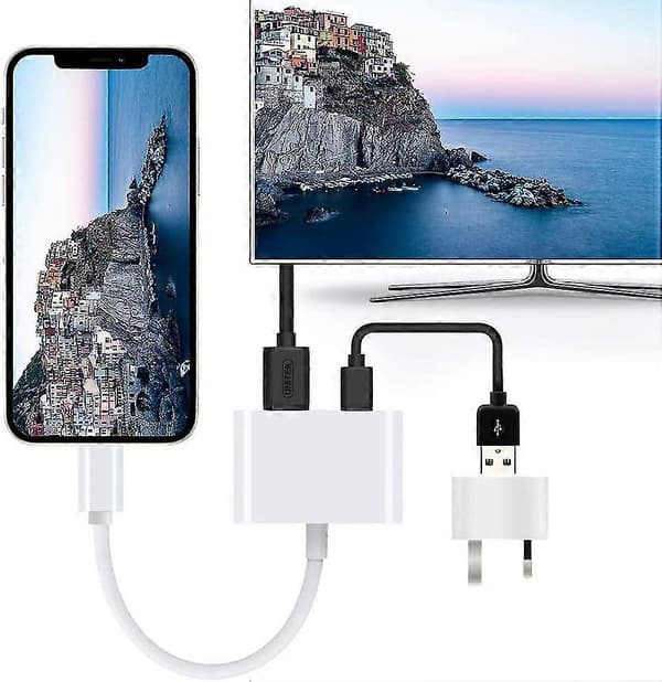 HDMI Adapter, HDMI Adapter til iPhone 1080p Lightning Digital AV Adapter, HDMI Synkroniser Skærm HDMI Stik til iPhone & iPad