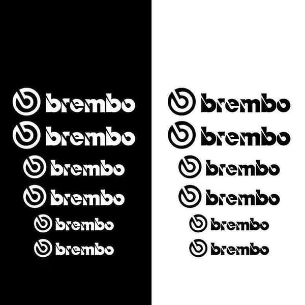 6 st. Dekaler för bromsok, bil, Brembo, reflekterande text, Zzj