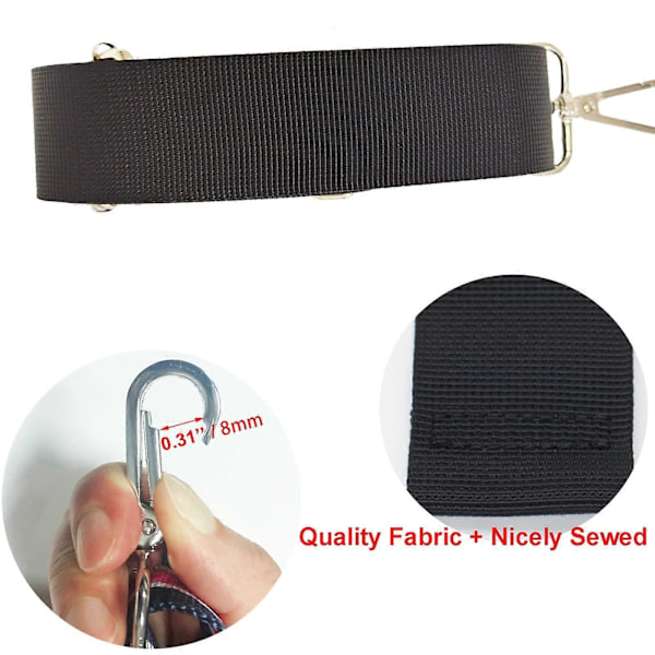 Justerbar skulderrem til tasker, 3,8 cm bred taskerem DIY-tilbehør til håndtasker, muleposer og crossbody-tasker