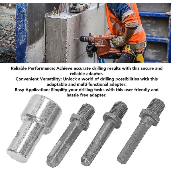 Have Auger Powerboremaskine Adapter Auger Adapter 1 Til Power Auger 3 Boremaskine Adapter Kulstofstål Rund Chuck 2 Huller 2 Spor Have Auger Boremaskine Forbindelse- ACG