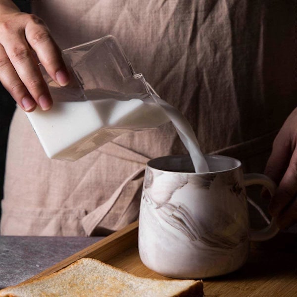 2-pakks Glass Melkekartong Klar Mini Kremerbeholder Kann Kaffeekopp Saftflaske