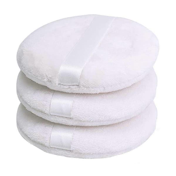 3-pack Tvättbara Stora Mjuka Kroppspuderpuffar