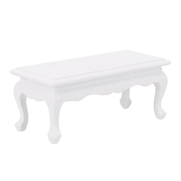1/12 Dockhus Miniatyrer Möbler Modell Dekor Te Bord Vit