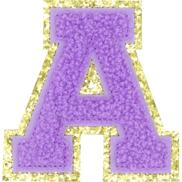 Kirjainlaput Reppuihin, Englannin Kirjaimet A-z Silitys-Korjauslaput Aakkosten Ommeltavat Applikaatiot Vaatteiden Merkit Violetti A-za-z Violetti