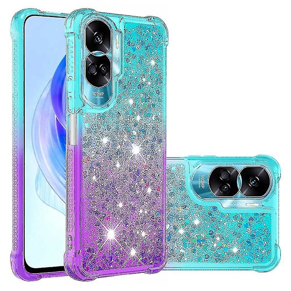 Gradient Stødtæt Cover til Honor 90 Lite 5g, TPU Bevægelig Glitter Telefon Case