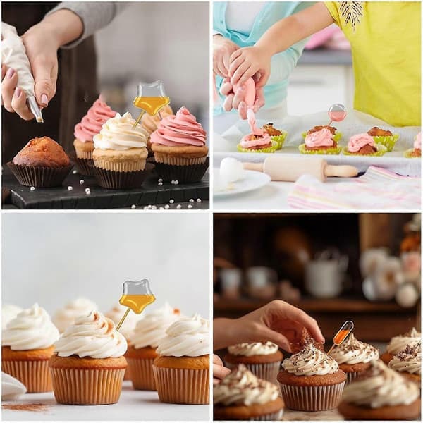 50 st 4 ml Cupcakes Engångs Plast Transfer Pipetter Stjärnstil