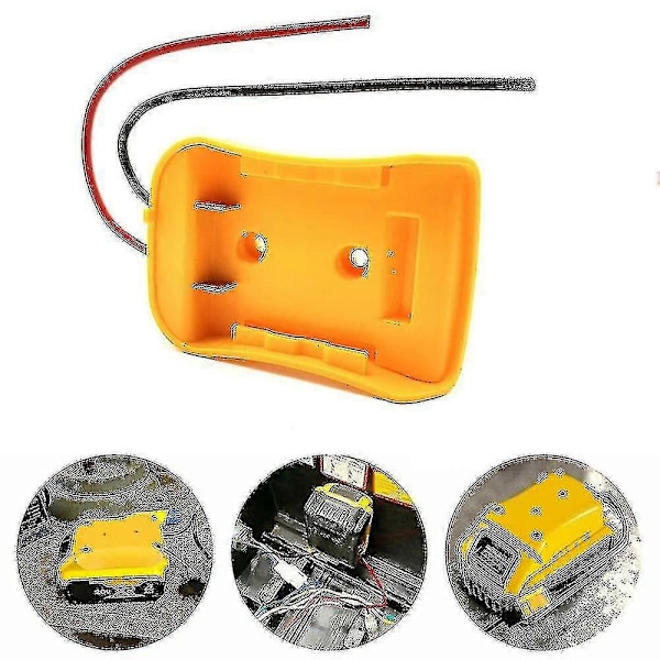 Batteriadapter Power Wheels Adapter Kompatibel Med Dewalt Batteri 18v Power Dock Holder Power Mount Connector