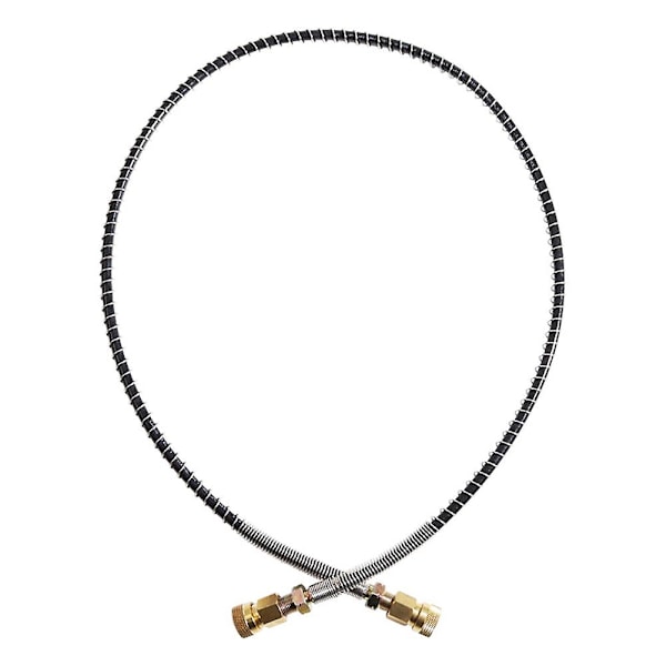 Højtrykslange med fjederindpakning 100 cm lang Pcp Pneumatik Luftpåfyldningspumpe Nylon Sort Slange