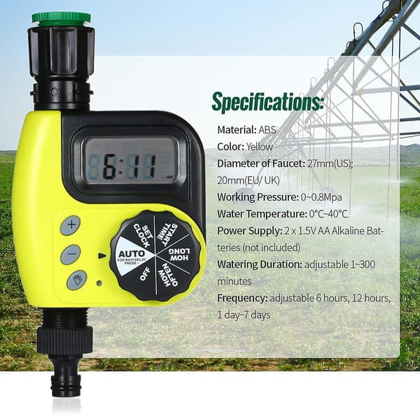 Automatisk bevattningstimer, programmerbar digital slangkrantimer smart sprinkler bevattningsbevattning