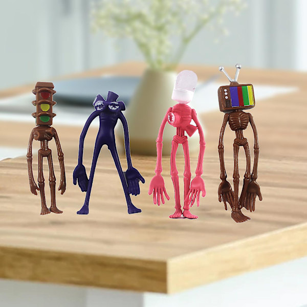 8 stk. Siren Head Statue Sød Samleobjekt Plastik Siren Head Action Figur til Børn