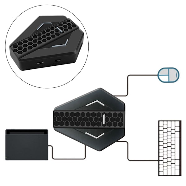 Tastatur og Mus Konverter Profesjonelle Tilbehør for Spillmaskin