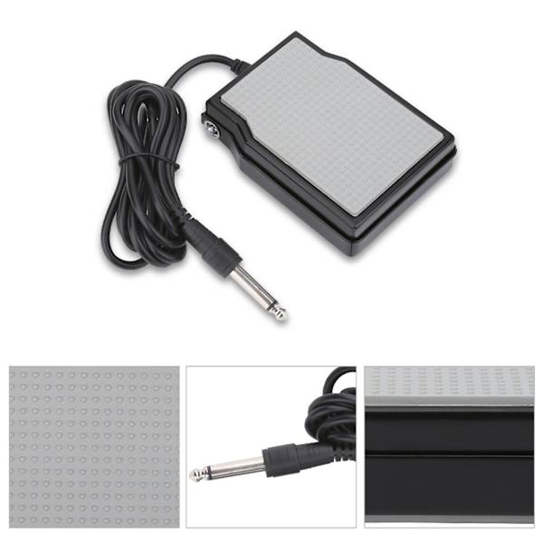 Elektronisk Keyboard Sustain Pedal Dæmper Til Digitalt Klaver Instrument Tilbehør Hvid