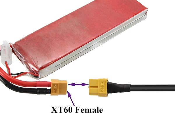 XT60 til DC-kontaktkabel XT60 Hunn til DC5.5mm X 2.5mm Hunn Kabel Strømplugg for TS100 Lodding