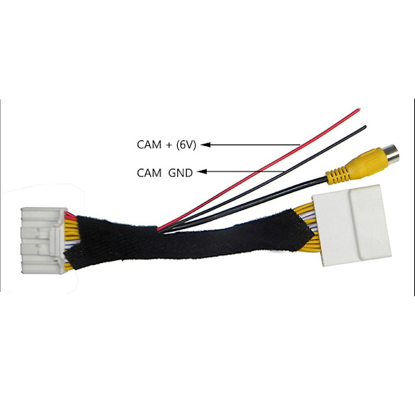 28-polet bil RCA video bakkamera konverterkabel adapter kompatibel med Mazda 2