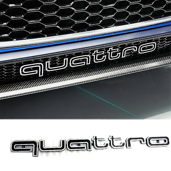 Cool Quattro Logobadge Emblem Bilsticker Frontgrill Nedre Trim För Aud-i A6 A7