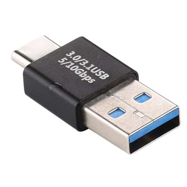 Type-C / USB-C Hann til USB 3.0 Hann Aluminiumlegeringsadapter (Svart)