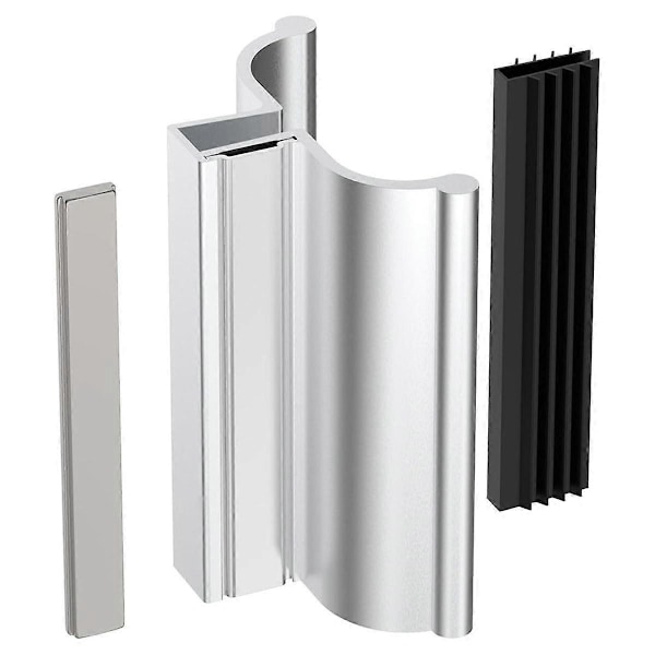 Suihkuoven Magneetti 3 tuuman Kehyksetön Suihkuovenkahva Metallisella Lukolla ja Magneetti Swing-Lasille