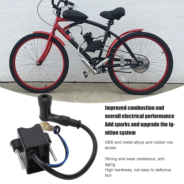 Högpresterande CDI-tändspole och tändstiftsats för 49cc-80cc 2-taktsmotoriserad cykel
