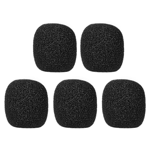 Mini Mikrofon Vindskydd Mic Skumöverdrag för Kavajmikrofon Headset Mikrofon Svart, 5-pack