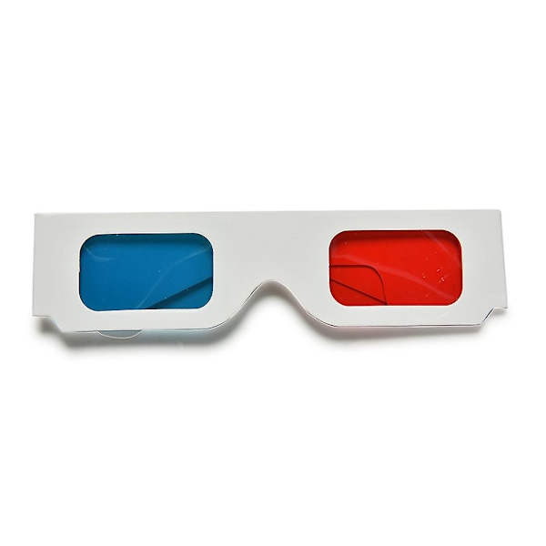 10 st Universal Anaglyf Kartongpapper Röd Blå Cyan 3D Videoglasögon