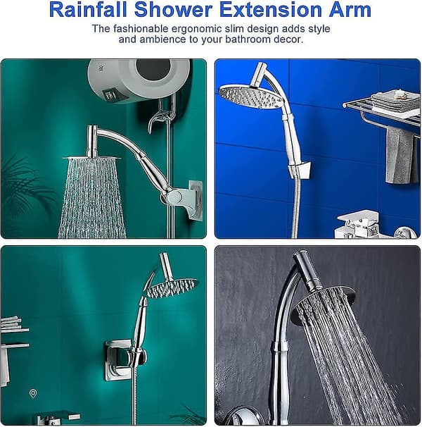 Dusjhodeforlengelse med Regn Dusjhode Arm Dusjhode Forlengelse Arm Justerbar