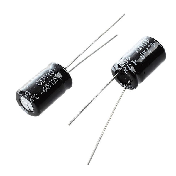 10 kpl 4,7uF 400V 105C radiaaliset elektrolyyttikondensaattorit 8x12mm