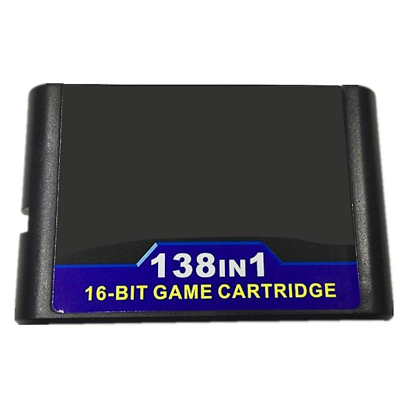 138 i 1 Hot Game Collection for Megadrive 16-bit spillkassett for PAL og NTSC spillkonsoller Ver